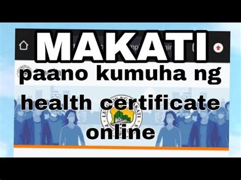 makati.healthcert.ph log in|Makati Web Portal.